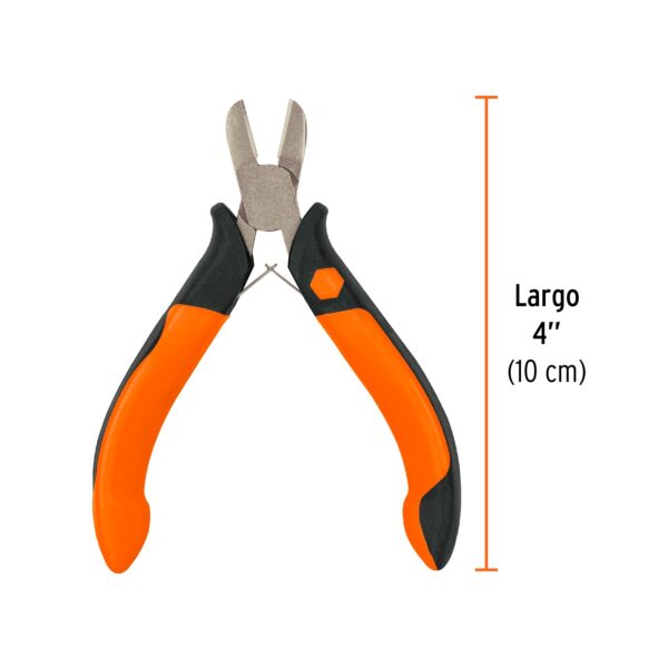 Mini pinza de corte diagonal 4" mango Comfort Grip, Truper - Imagen 3