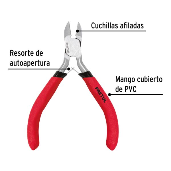 Mini pinza de corte diagonal 4", Pretul - Imagen 2