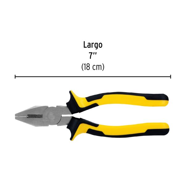 Pinza para electricista 7" mango Comfort Grip, Pretul - Imagen 3